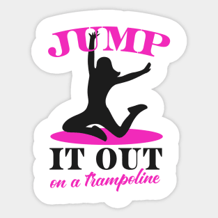 Trampoline Women Jumping Fitness Gift Sticker